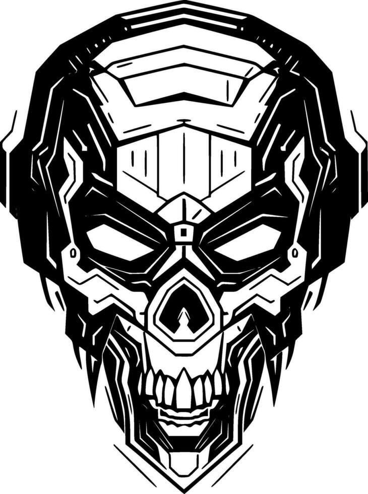 Skull, Minimalist and Simple Silhouette - Vector illustration