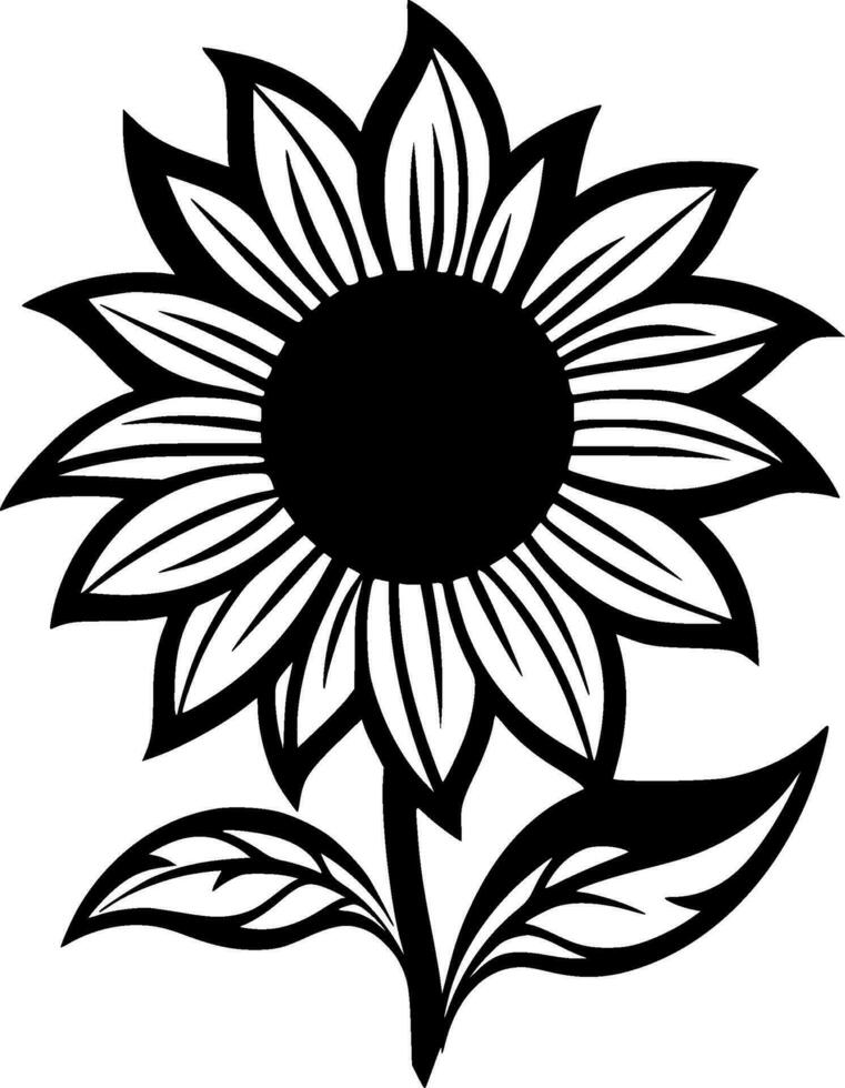 girasol - minimalista y plano logo - vector ilustración