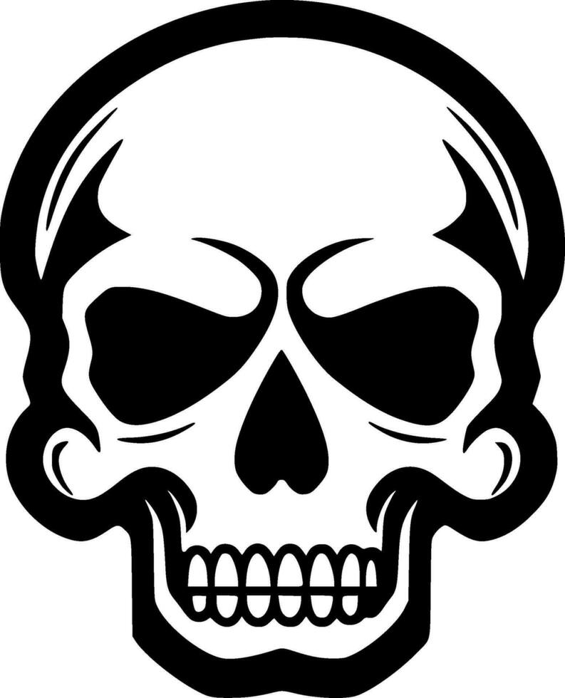 Skull, Minimalist and Simple Silhouette - Vector illustration