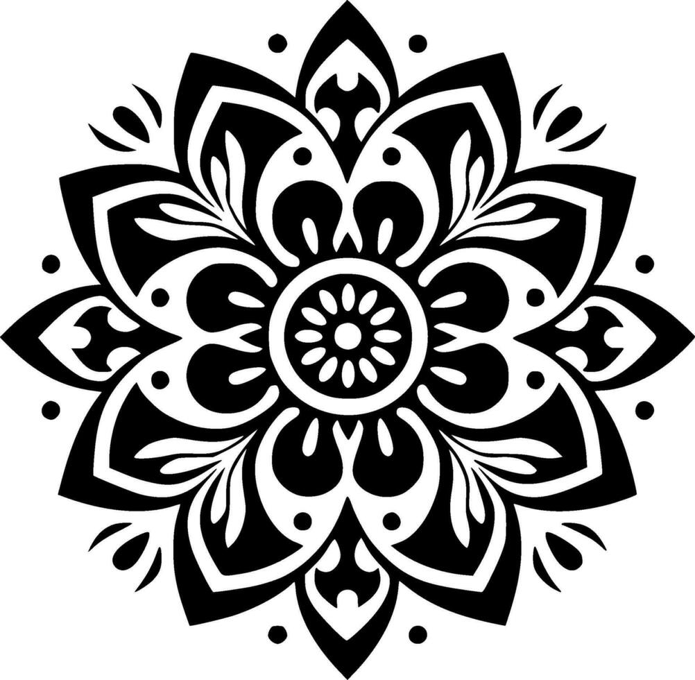 Mandala - Minimalist and Flat Logo - Vector illustration