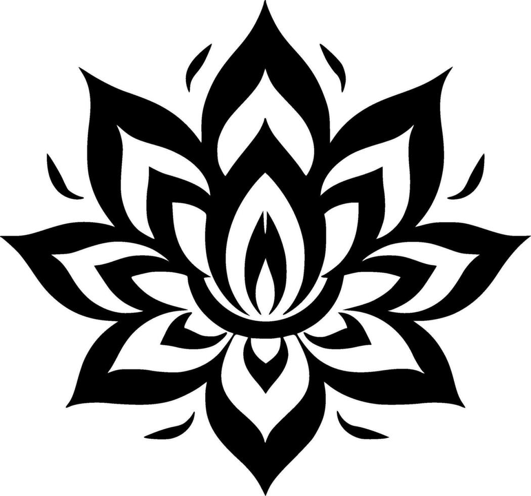 Mandala, Minimalist and Simple Silhouette - Vector illustration