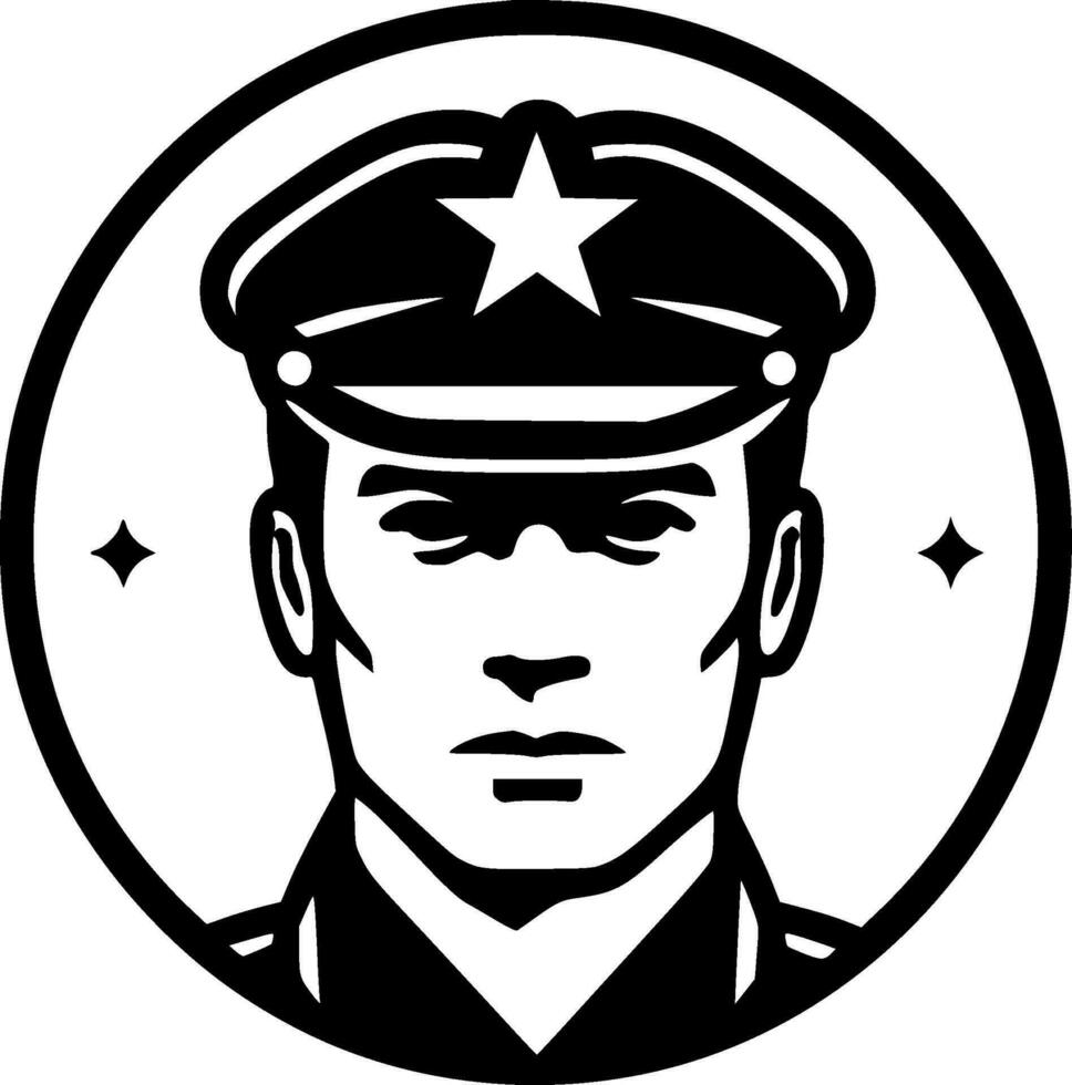 Army, Black and White Vector illustration
