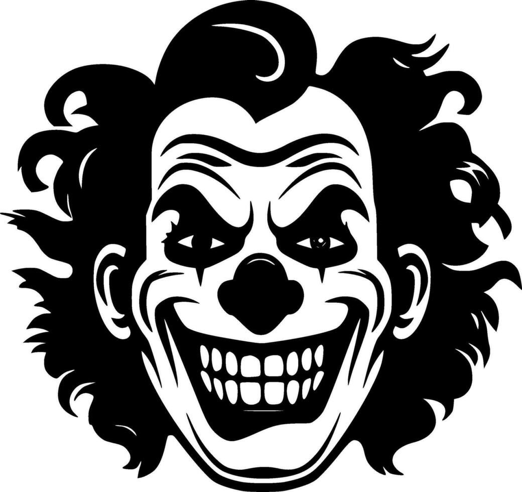 Clown, Minimalist and Simple Silhouette - Vector illustration