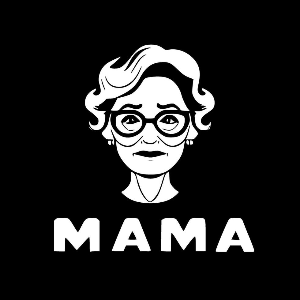 mamá - minimalista y plano logo - vector ilustración