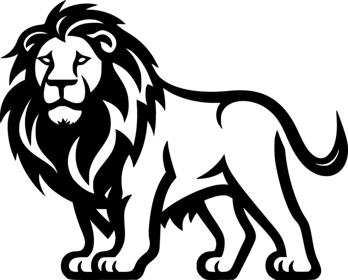 Lion - Minimalist and Flat Logo - Vector illustration