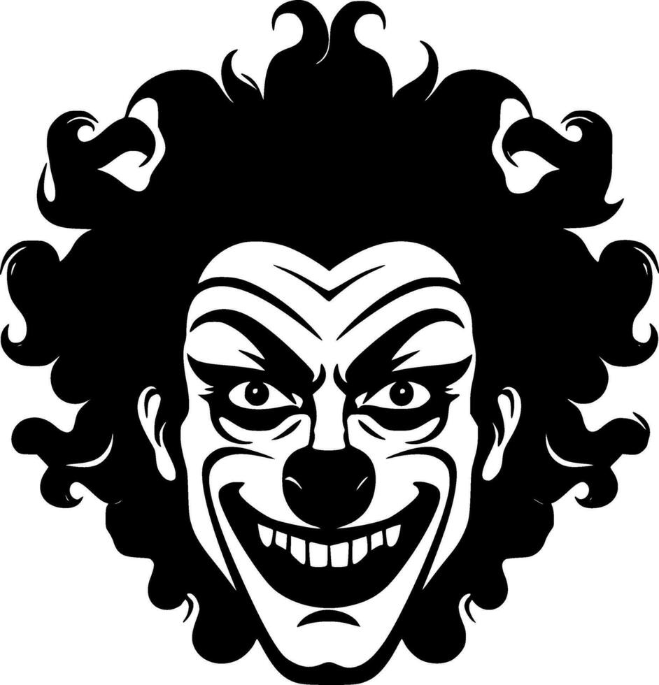 Clown, Minimalist and Simple Silhouette - Vector illustration