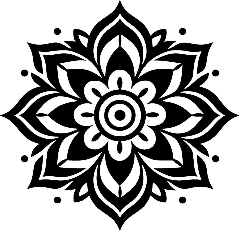 Mandala, Minimalist and Simple Silhouette - Vector illustration