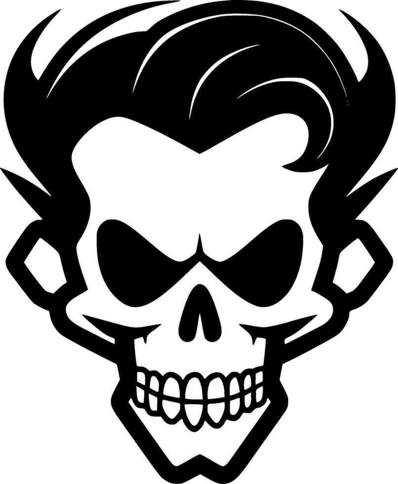 Skull, Minimalist and Simple Silhouette - Vector illustration