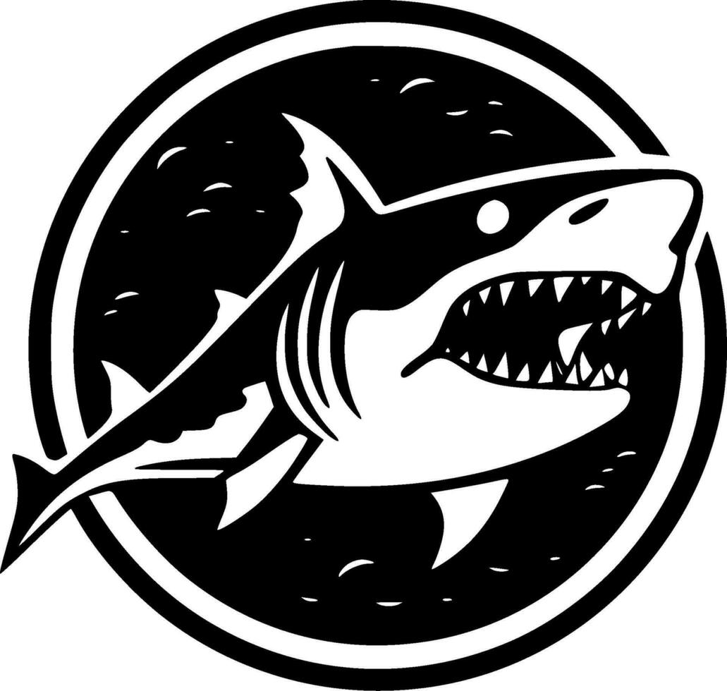 Shark - Minimalist and Flat Logo - Vector illustration