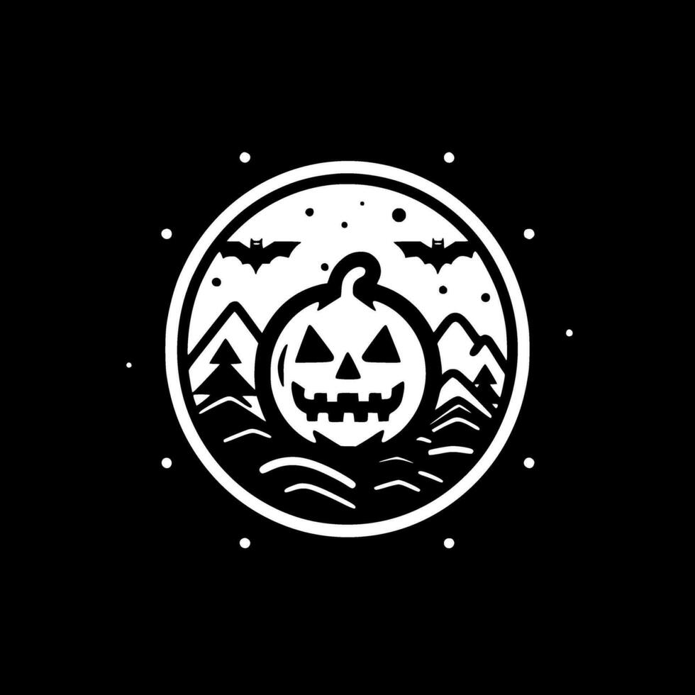 Halloween, Black and White Vector illustration