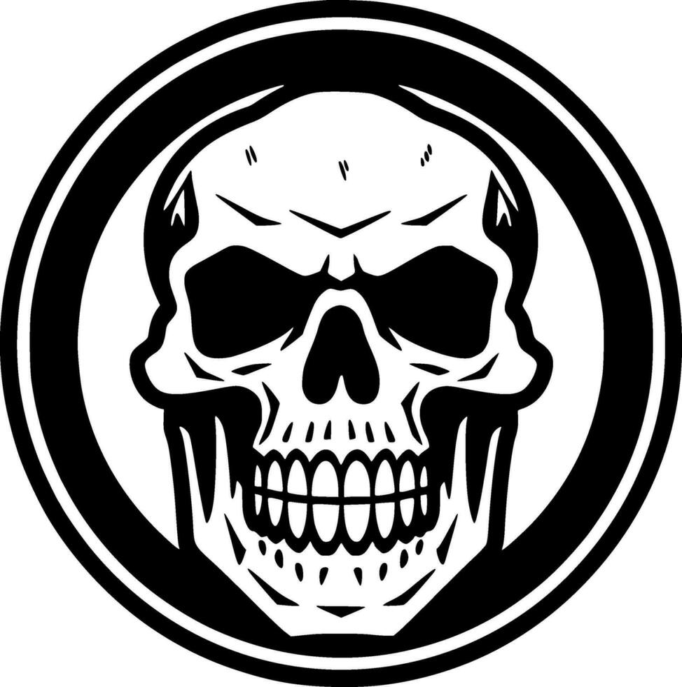 Skull, Minimalist and Simple Silhouette - Vector illustration