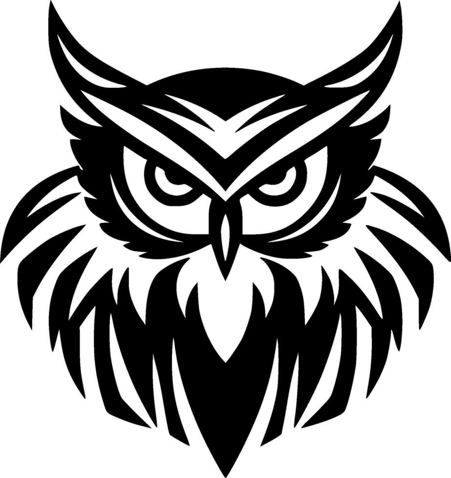 Owl, Minimalist and Simple Silhouette - Vector illustration