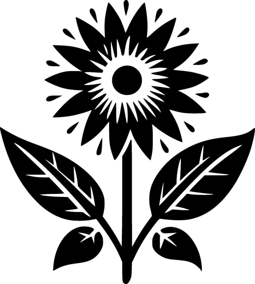 flor - minimalista y plano logo - vector ilustración