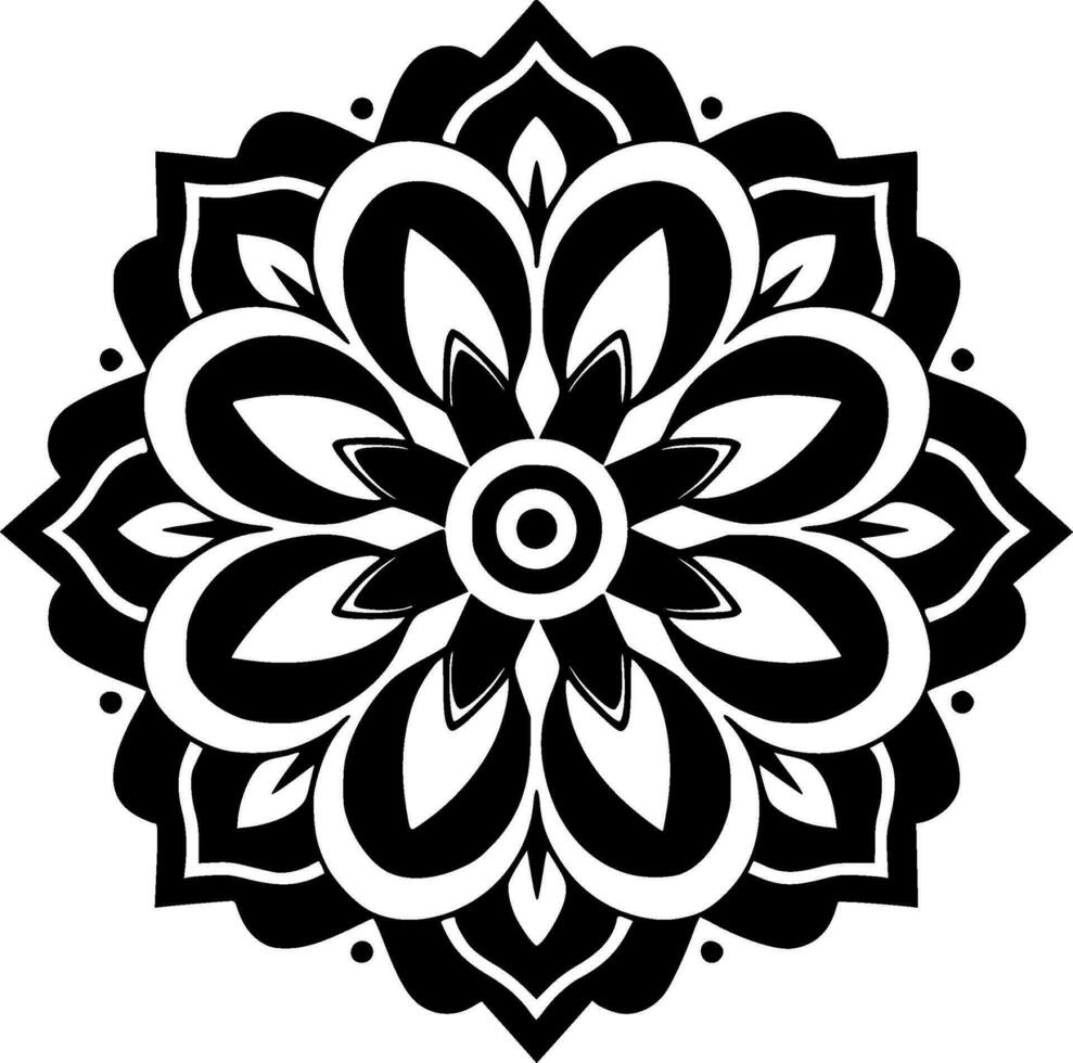 Mandala - Minimalist and Flat Logo - Vector illustration