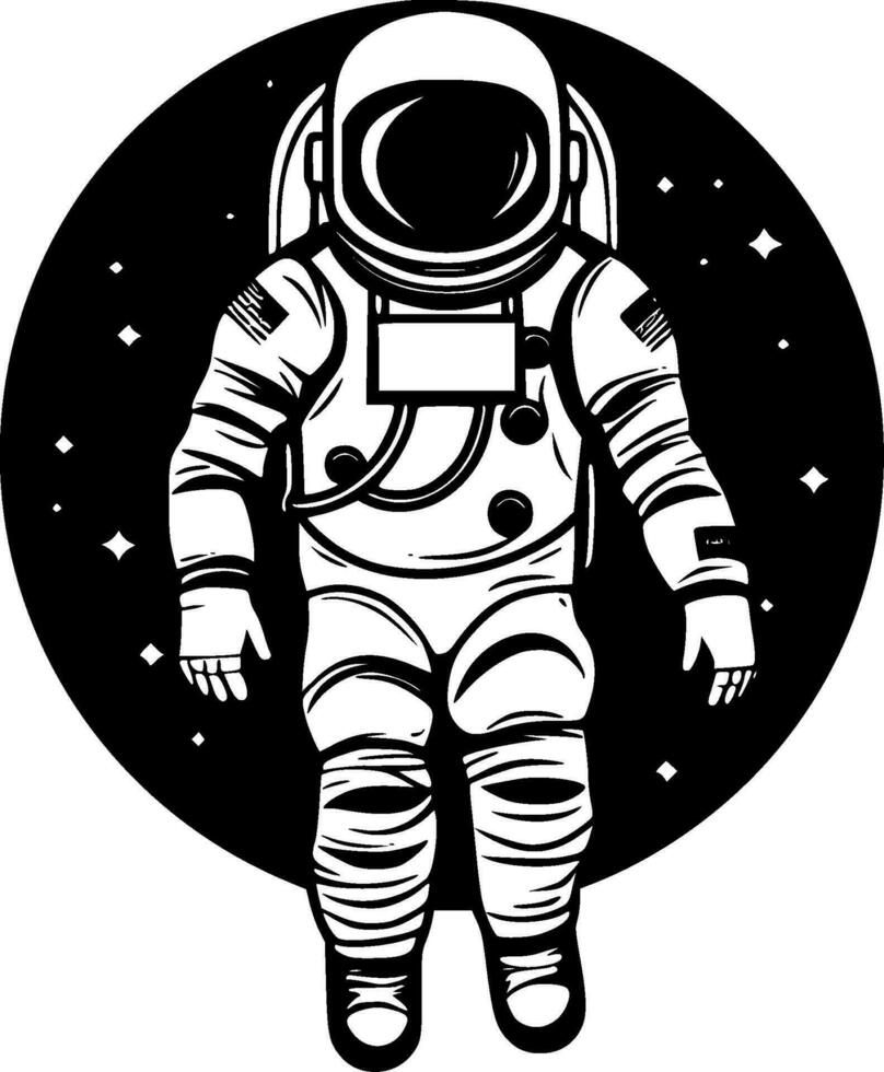 astronauta, minimalista y sencillo silueta - vector ilustración