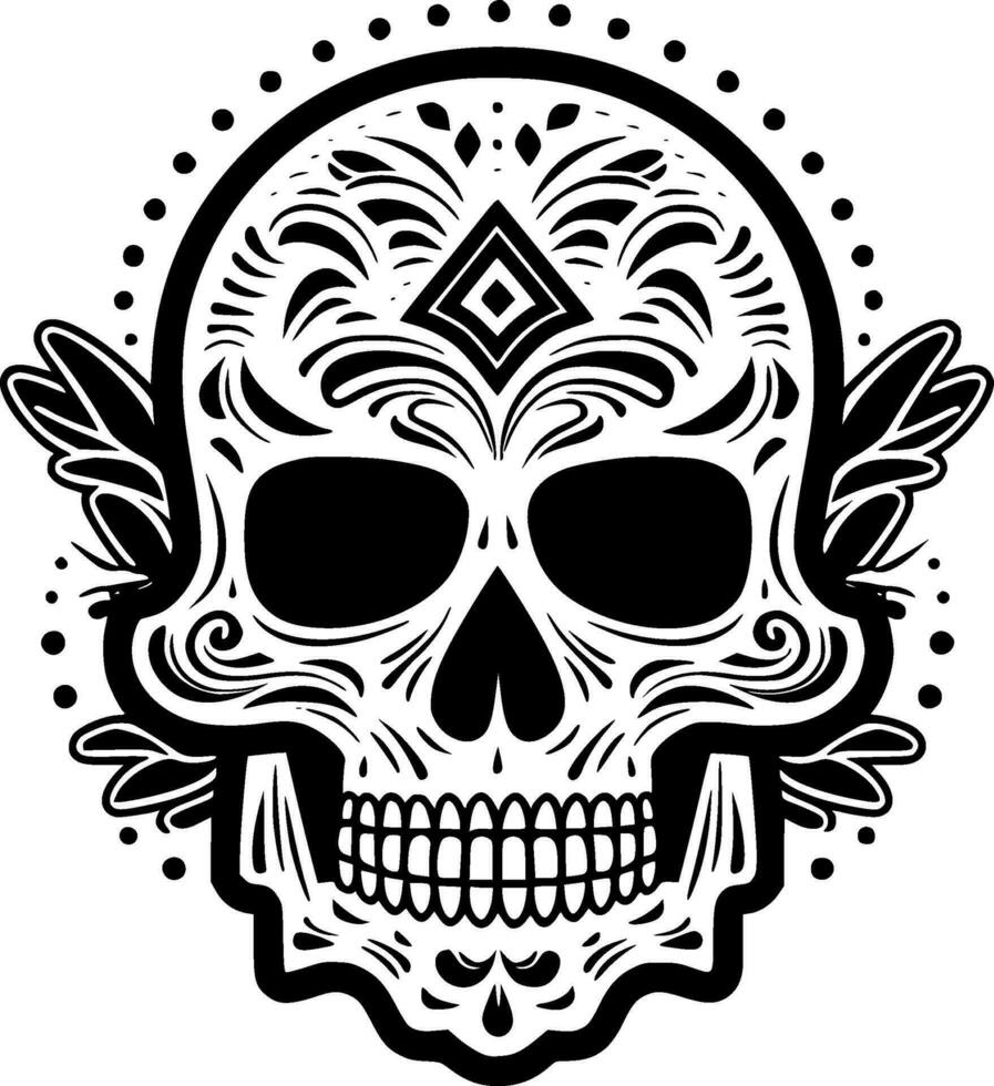 Skull, Minimalist and Simple Silhouette - Vector illustration