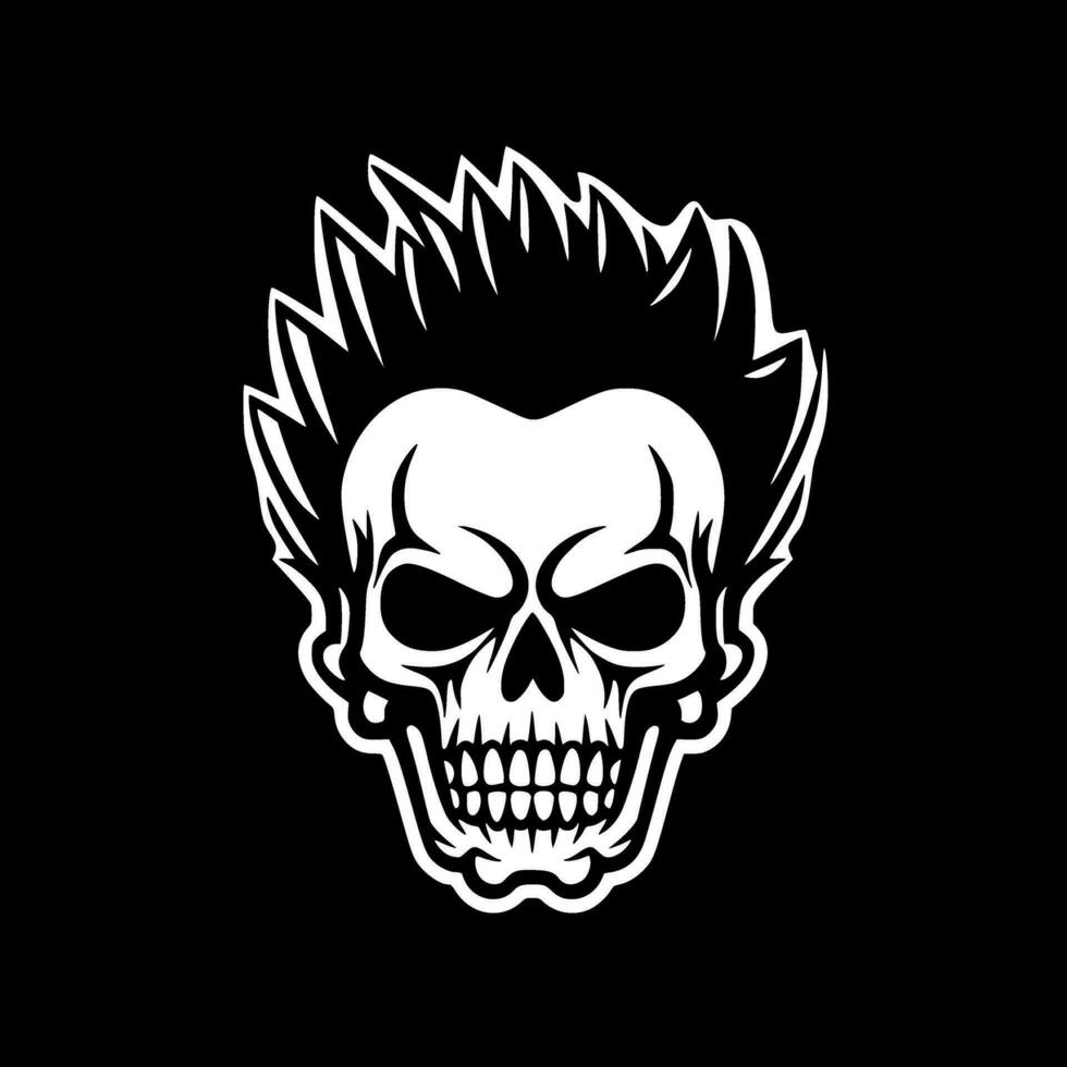 Skull, Minimalist and Simple Silhouette - Vector illustration