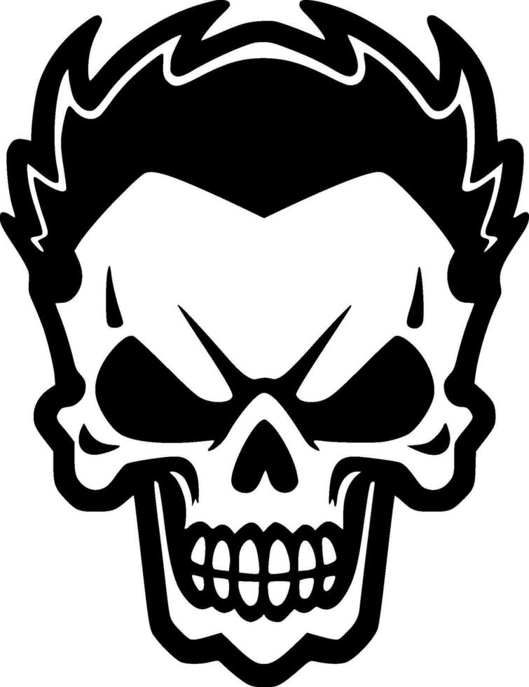 Skull, Minimalist and Simple Silhouette - Vector illustration