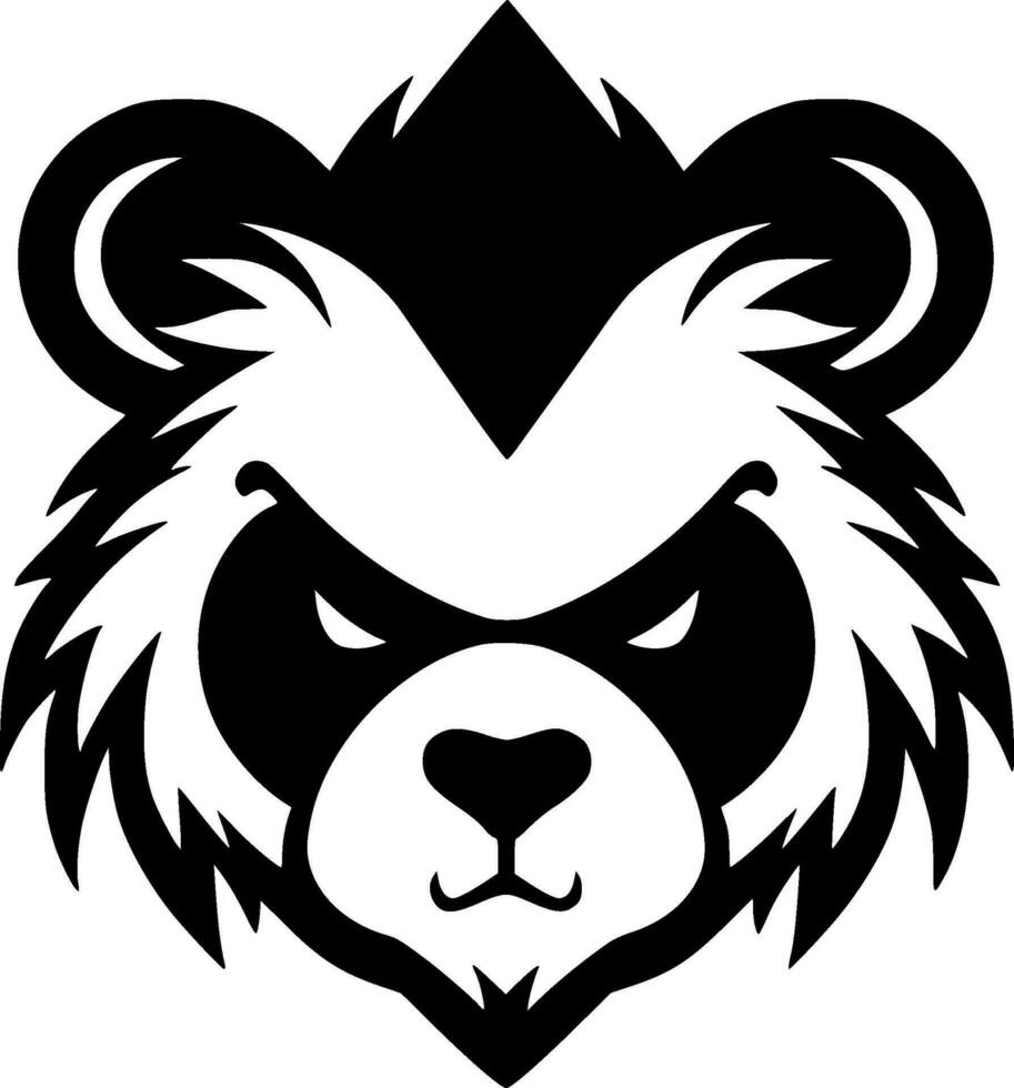 panda, negro y blanco vector ilustración