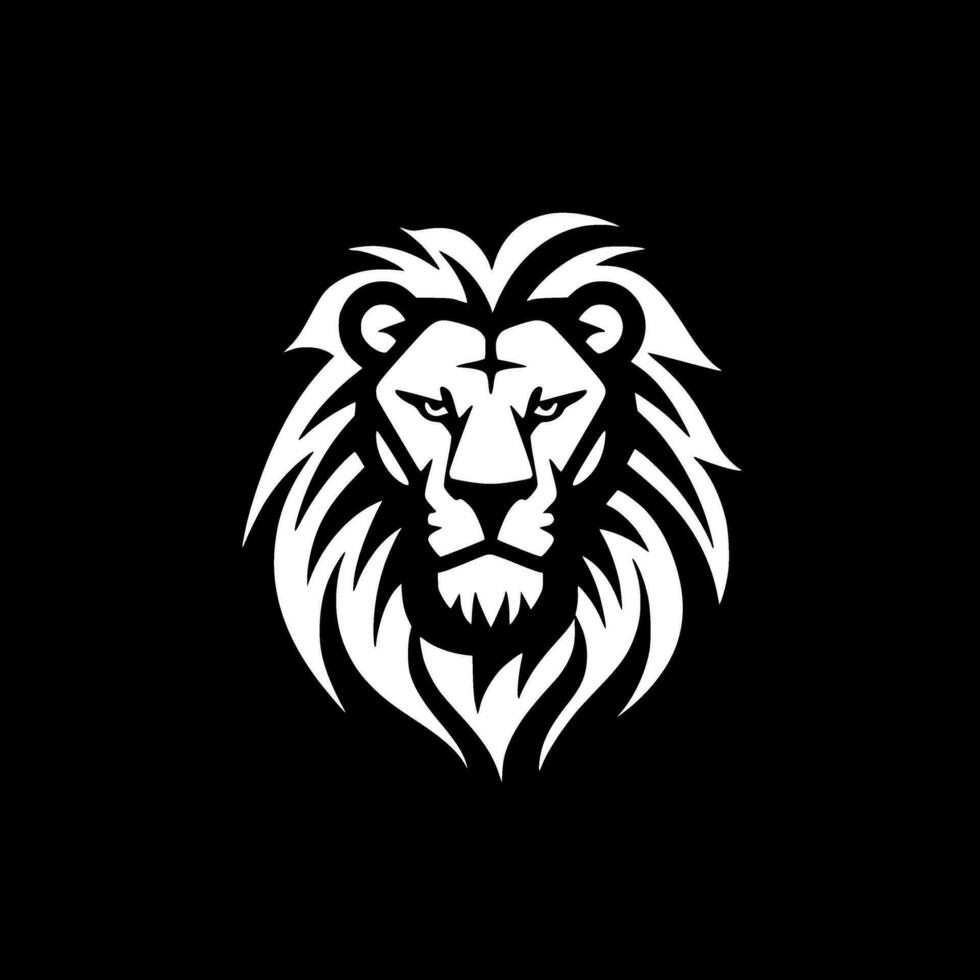 Lion, Minimalist and Simple Silhouette - Vector illustration