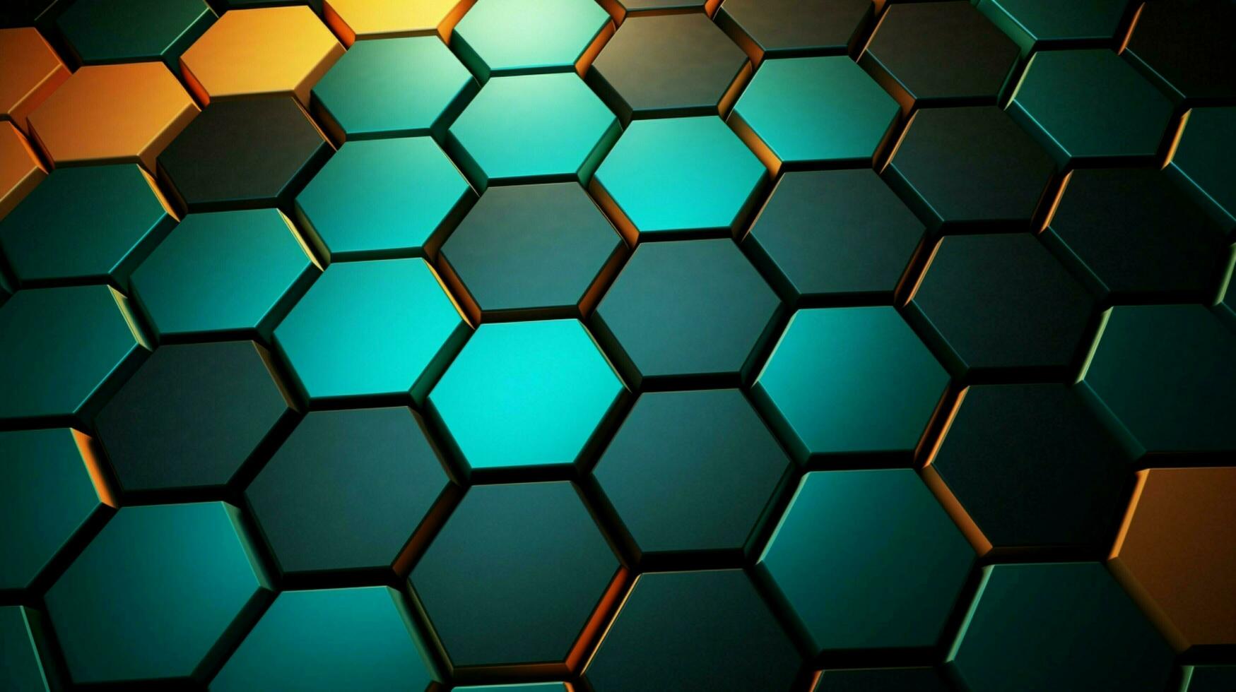 AI generated Hexagonal Patterns background photo