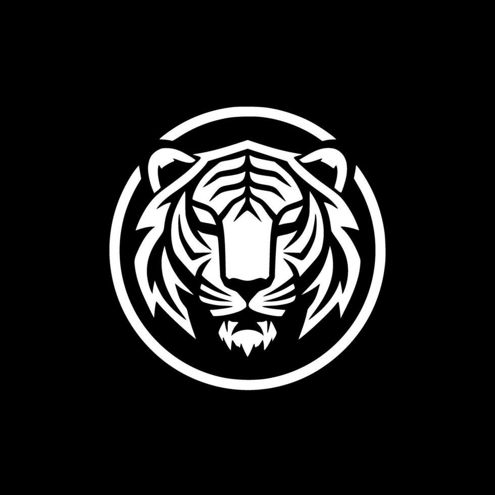 Tiger, Minimalist and Simple Silhouette - Vector illustration