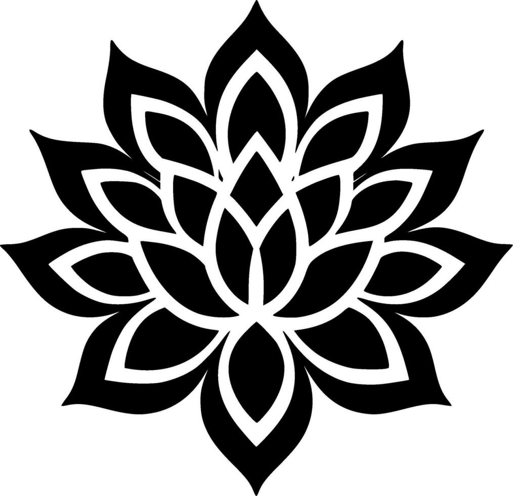 Mandala - Minimalist and Flat Logo - Vector illustration