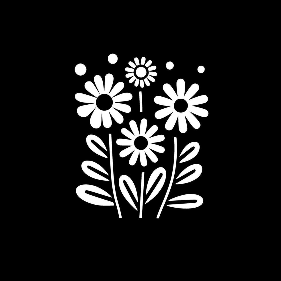 Flowers - Minimalist and Flat Logo - Vector illustration