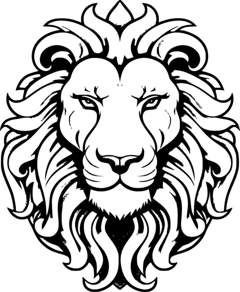 Lion - Minimalist and Flat Logo - Vector illustration