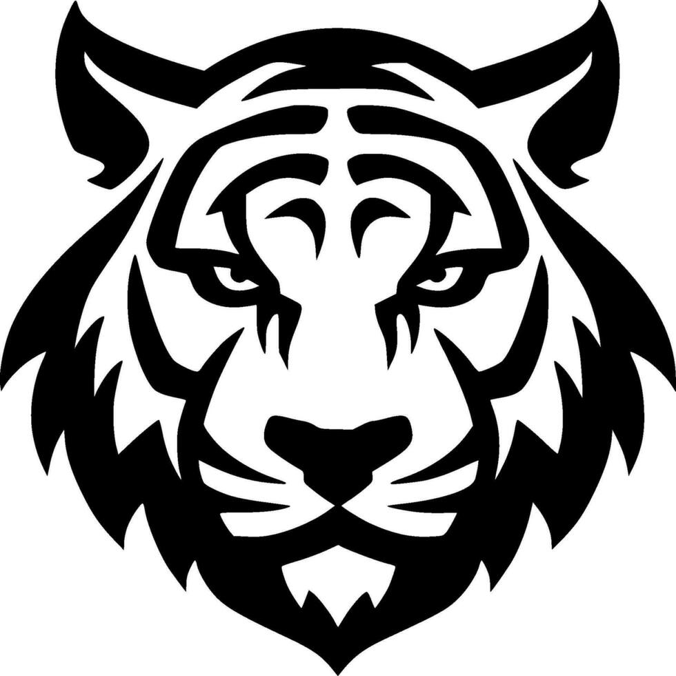 Tiger, Minimalist and Simple Silhouette - Vector illustration