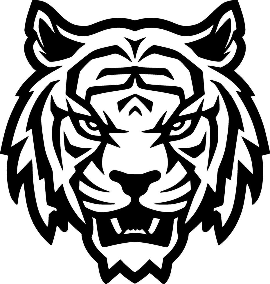 Tiger, Minimalist and Simple Silhouette - Vector illustration