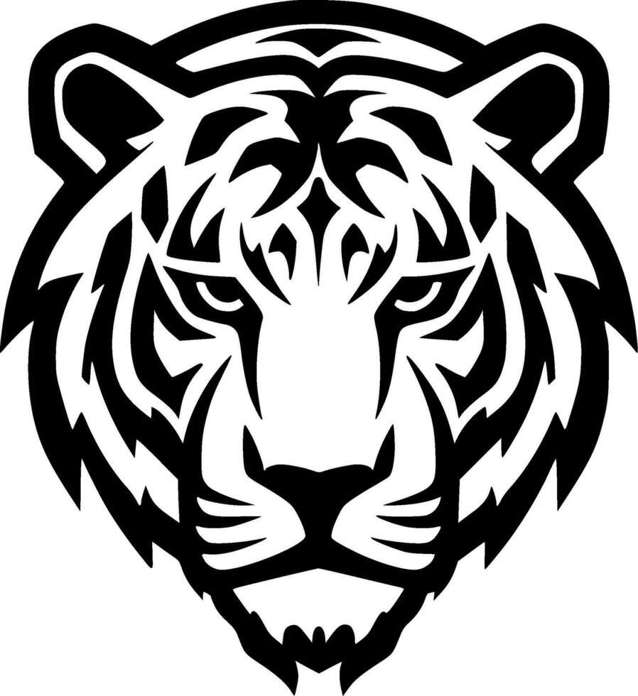 Tiger, Minimalist and Simple Silhouette - Vector illustration