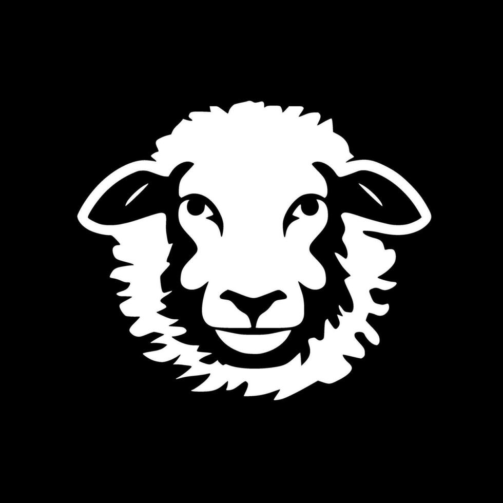 Sheep, Minimalist and Simple Silhouette - Vector illustration