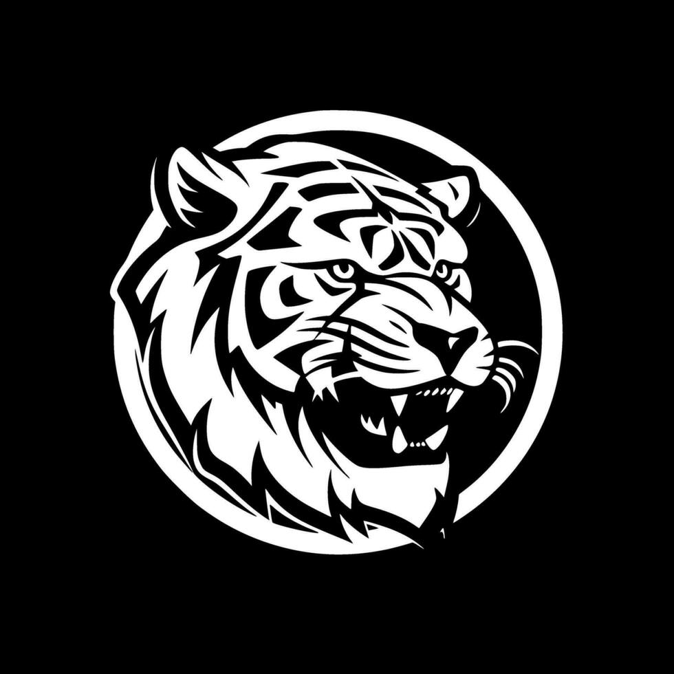 Tiger, Minimalist and Simple Silhouette - Vector illustration