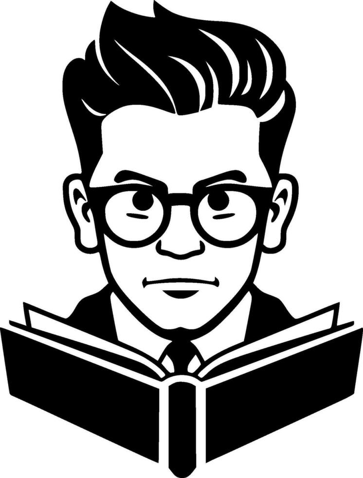 Teacher - Minimalist and Flat Logo - Vector illustration