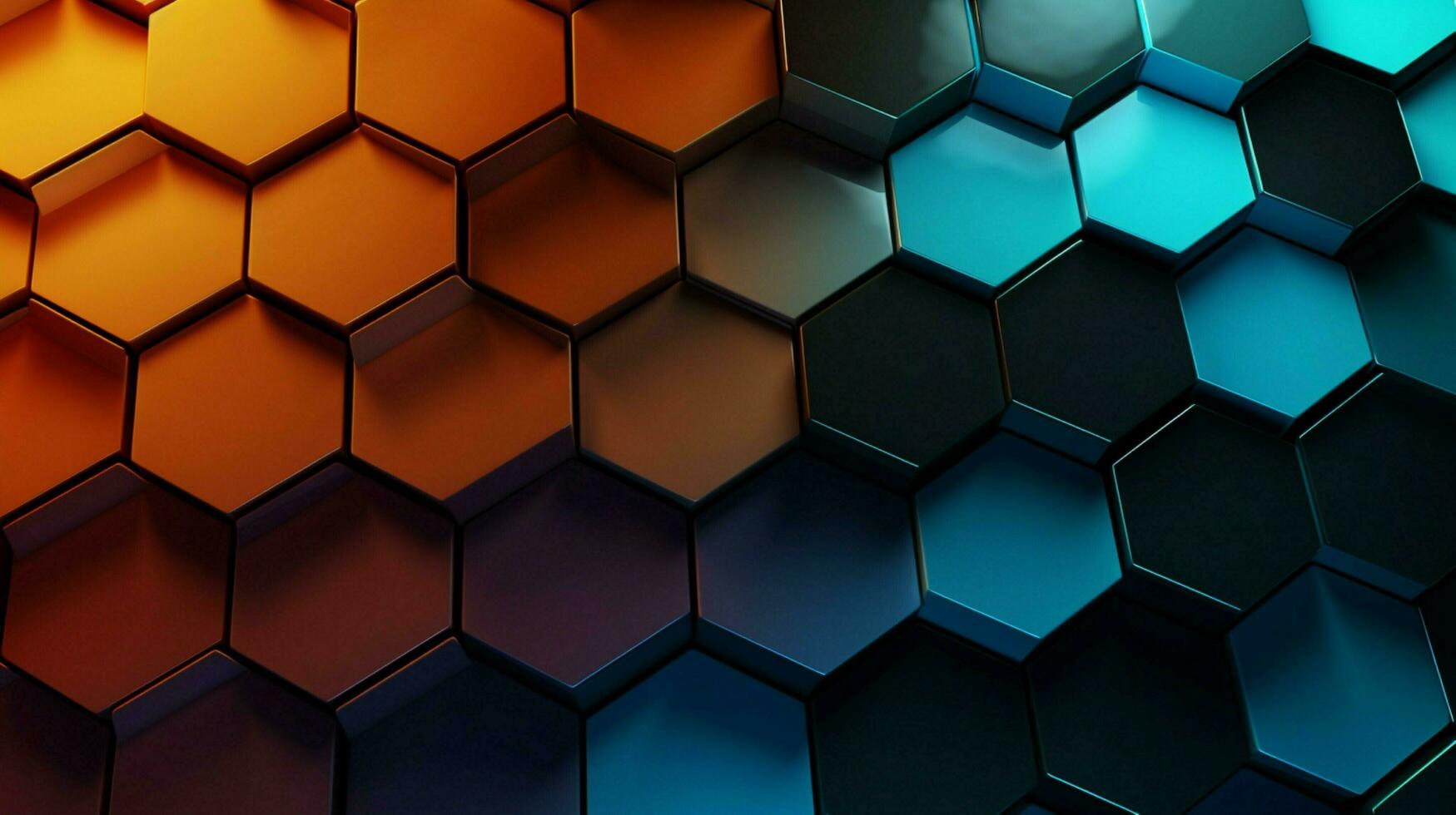 AI generated Hexagonal Patterns background photo