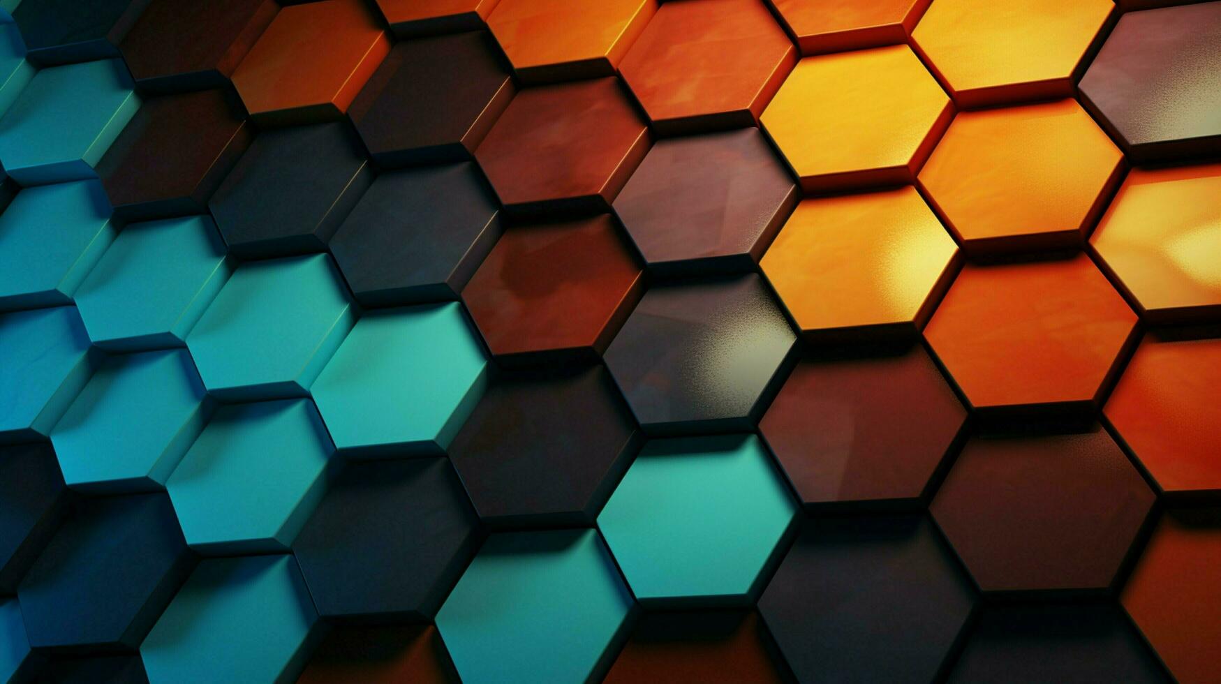 AI generated Hexagonal Patterns background photo