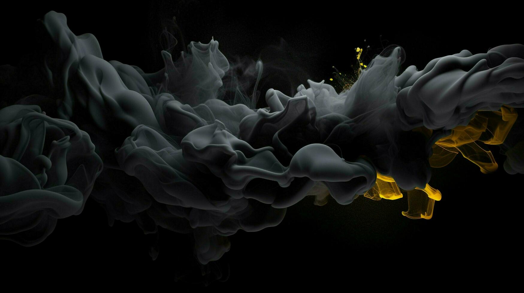 AI generated Jet black color splash background photo