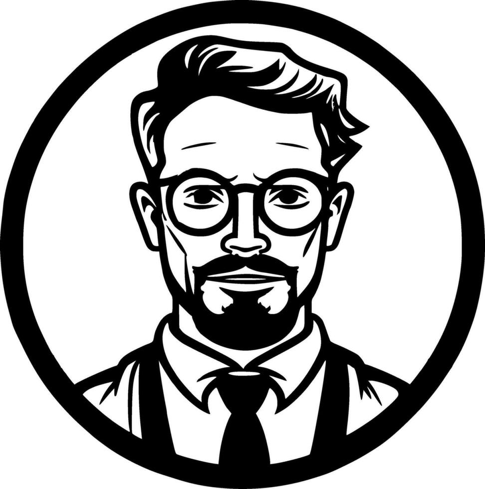 profesor - minimalista y plano logo - vector ilustración