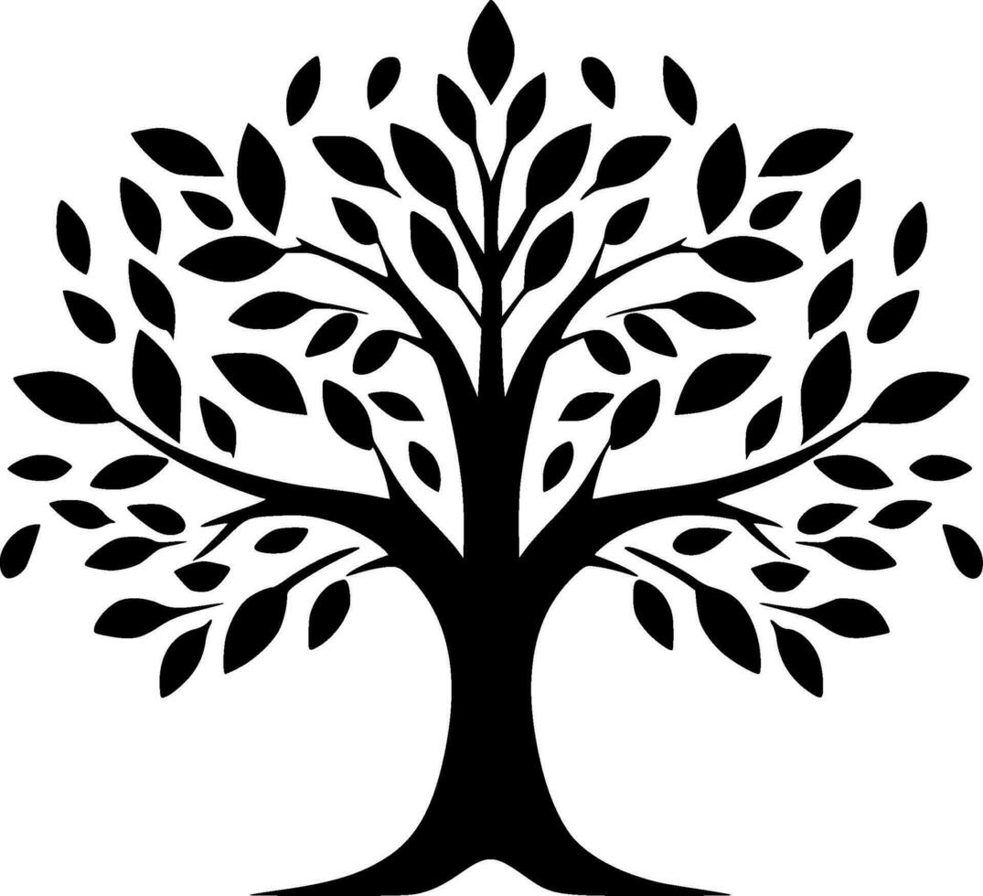 Tree of Life, Minimalist and Simple Silhouette - Vector illustration