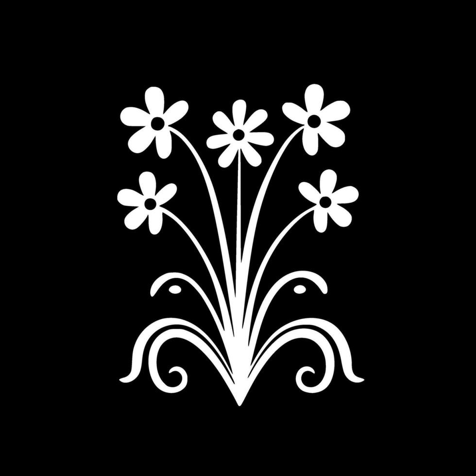 flor, minimalista y sencillo silueta - vector ilustración