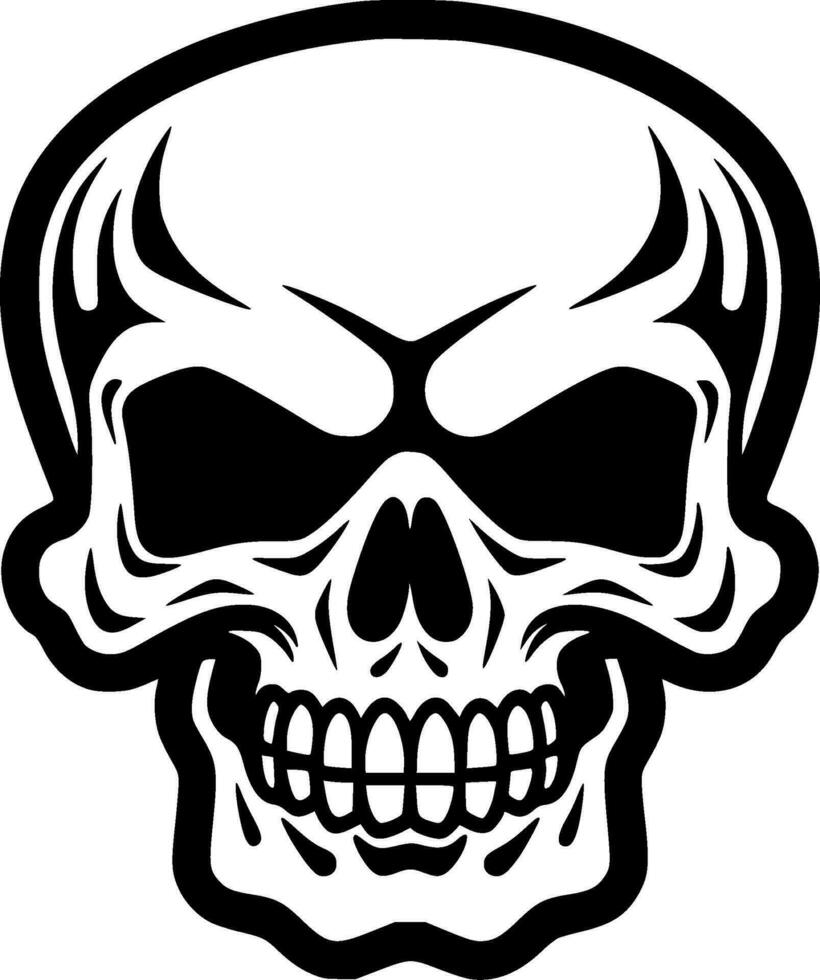 Skull, Minimalist and Simple Silhouette - Vector illustration