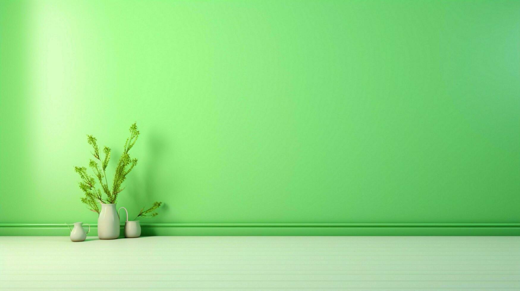 AI generated Pista green background photo