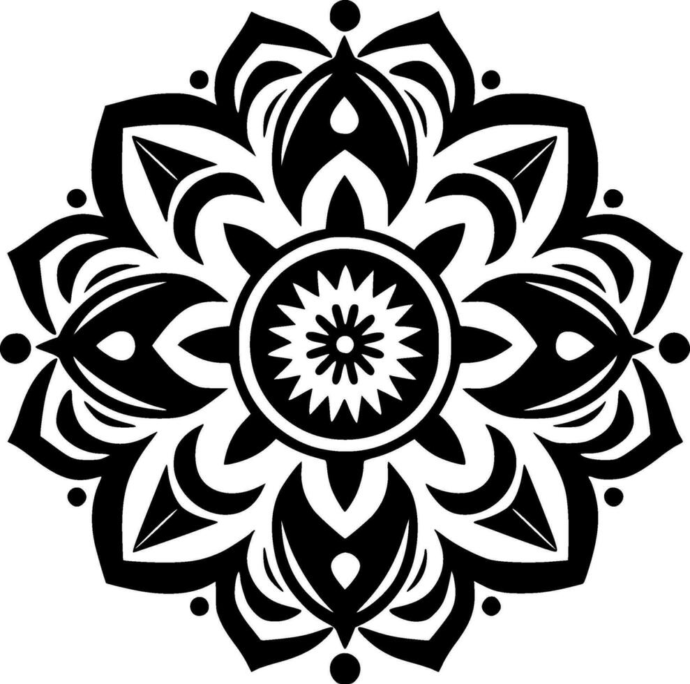 Mandala, Minimalist and Simple Silhouette - Vector illustration