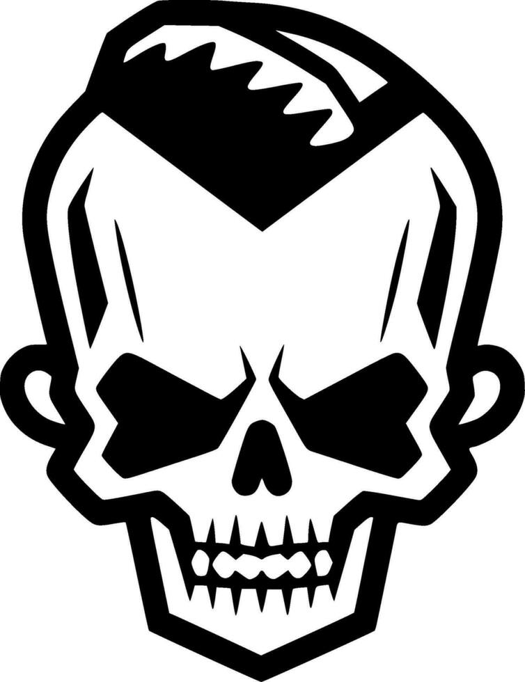 Skull, Minimalist and Simple Silhouette - Vector illustration