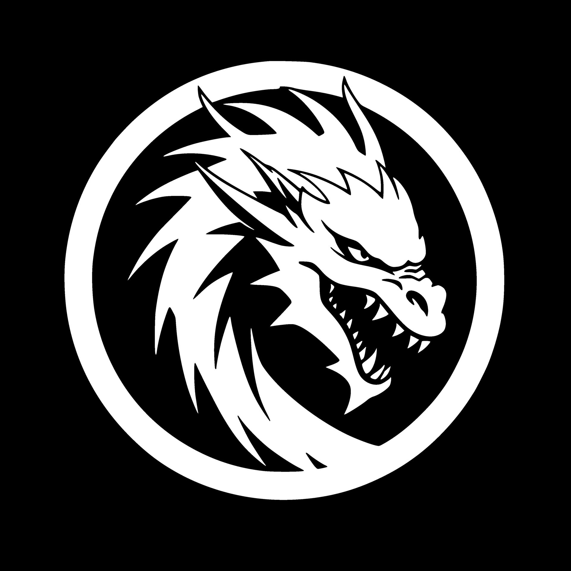 Dragon, Black and White Vector illustration 36229467 Vector Art at Vecteezy