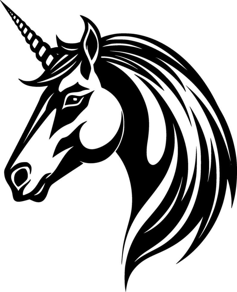 Unicorn, Minimalist and Simple Silhouette - Vector illustration