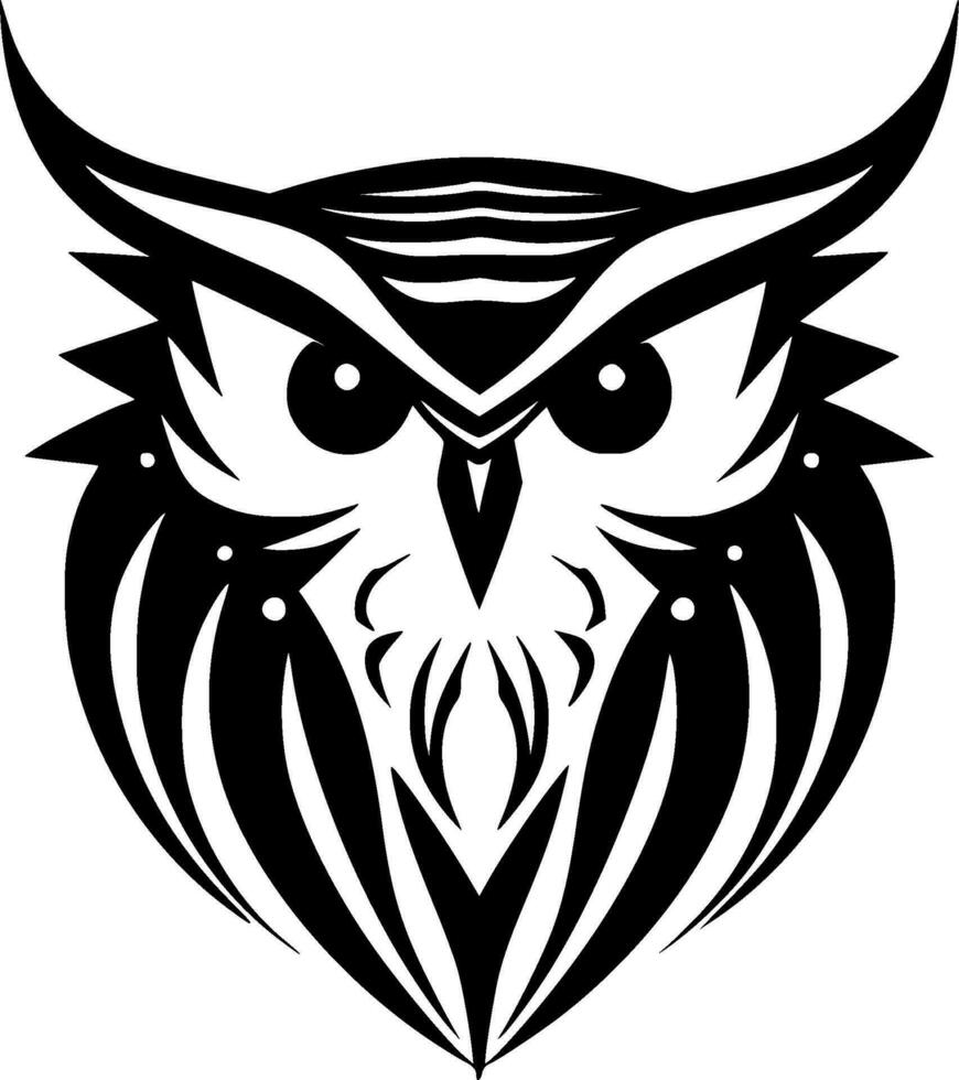 Owl, Minimalist and Simple Silhouette - Vector illustration