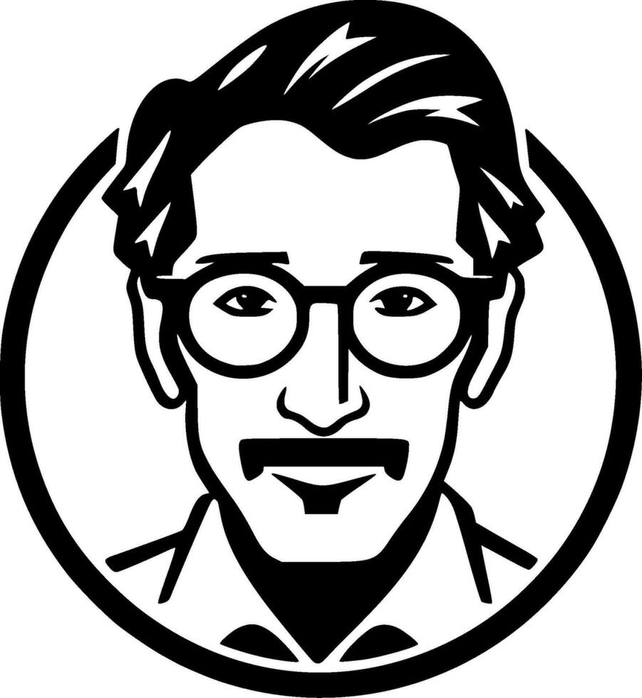 profesor - minimalista y plano logo - vector ilustración