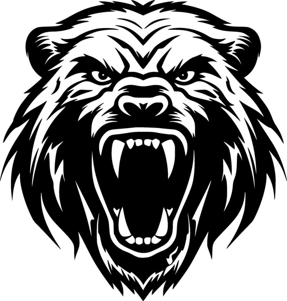 oso - minimalista y plano logo - vector ilustración